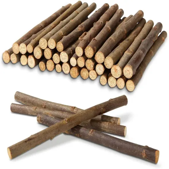 100Pcs 6 Inch Wood Sticks for Crafts, 0.3-0.5 Inch Diameter Twigs for Crafts, Natural Mini Wood Log Craft Sticks for Photo Props, DIY Crafts, Home Decorations, Pets, Etc. {1}