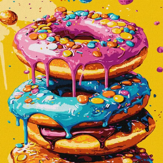Painting by Numbers kit Delicious donuts KHO5720 {3}