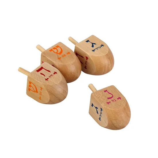 Bright and Bold Wooden Dreidel Pack of 100 {1}