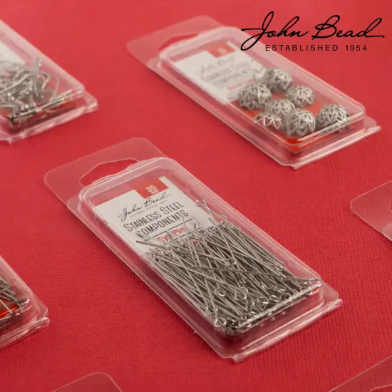 John Bead Stainless Steel Silver Bead Cap {6}