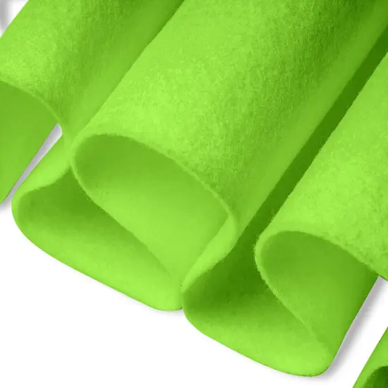 FabricLA Craft Felt Fabric - 18" X 18" Inch Wide & 1.6mm Thick Felt Fabric - Neon Green A54 - Use This Soft Felt for Crafts - Felt Material Pack {1}