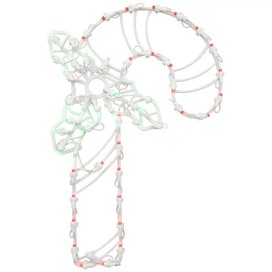 Northlight LED Lighted Candy Cane Christmas Window Silhouette - 18" - Red and Green {3}