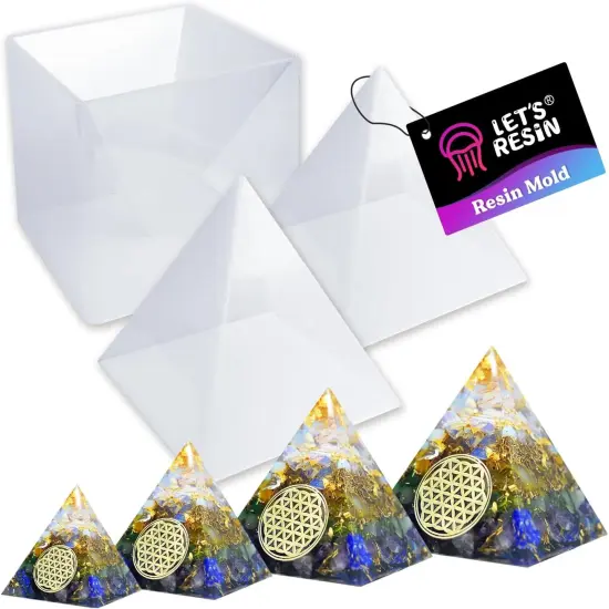 LET'S RESIN Pyramid Molds for Resin,Large Silicone Pyramid Molds,Silicone Resin Molds for DIY Pyramid, Jewelry,Great for Paperweight, Home Decoration(Height:15cm/5.9inch) {1}