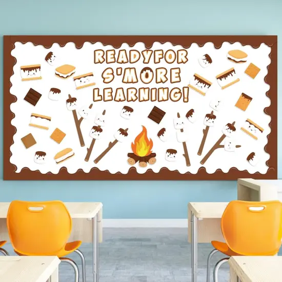 143Pcs Marshmallow S'More Classroom Bulletin Board Decorations Set {4}