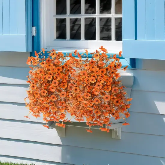 Artificial Fake Fall Flowers - 2 Pcs Fake Silk Daisy {4}