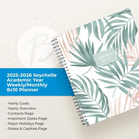 Academic Year Planner 2025-2026 - 8" x 10.875" (Seychelle) {5}