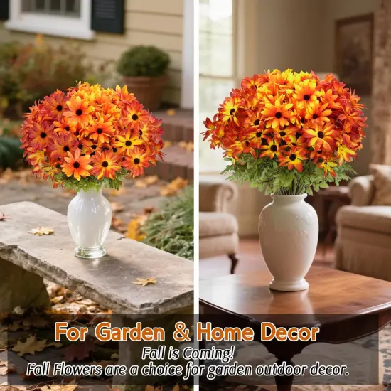 6 Bundles Fall Flowers Artificial for Decoration {3}
