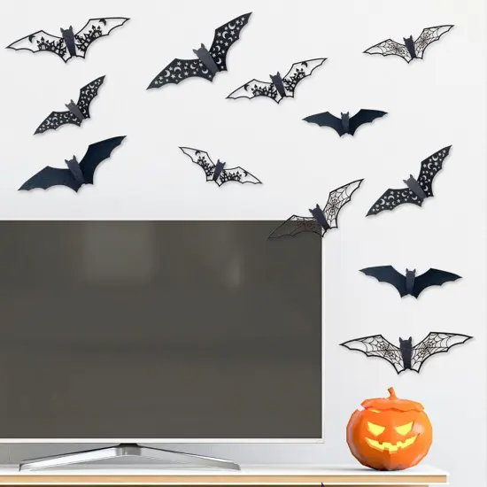 Halloween Wall Stickers Decorations Large Bat {2}