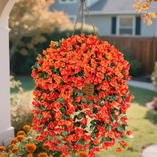 3 Pcs Artificial Fall Bougainvillea Flowers {2}