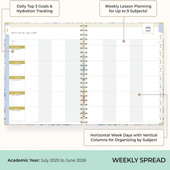 Teacher Planner 2025-2026 - 8.5" x 11" (Celebration Floral) {5}