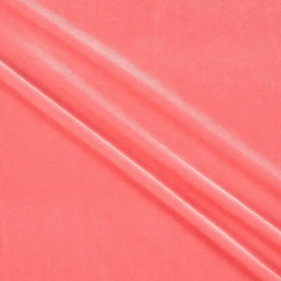 1 Yard Soft Stretch Velvet Fabric for Fashion Dancewear Costumes 58 60 Inch Width Coral {1}