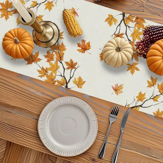 Fall Table Runner Fall Gonme Table Runners Seasonal Kitchen-13x72 Inch {4}