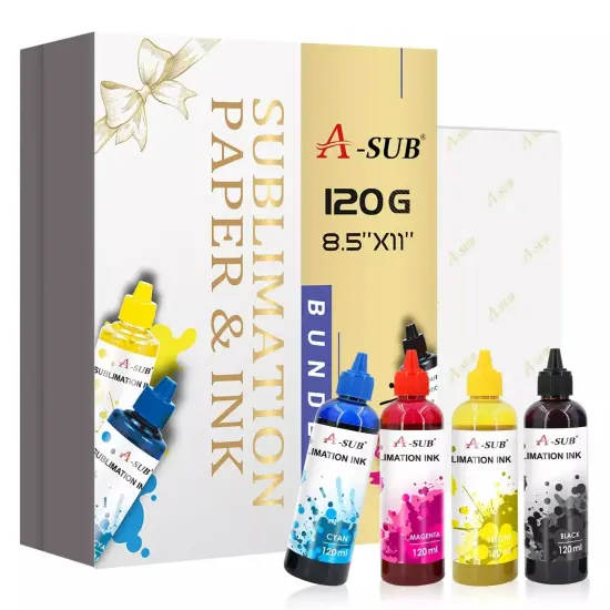 A-SUB Sublimation Paper & Ink Bundle - For Inkjet ET-2803 ET-2720 {1}