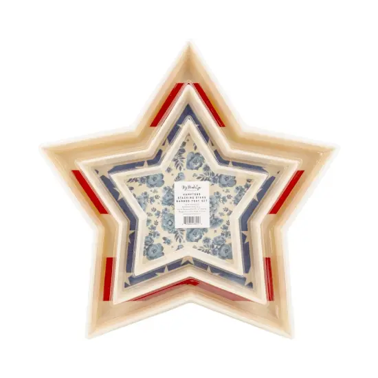 STAR BAMBOO TRAY SET {5}