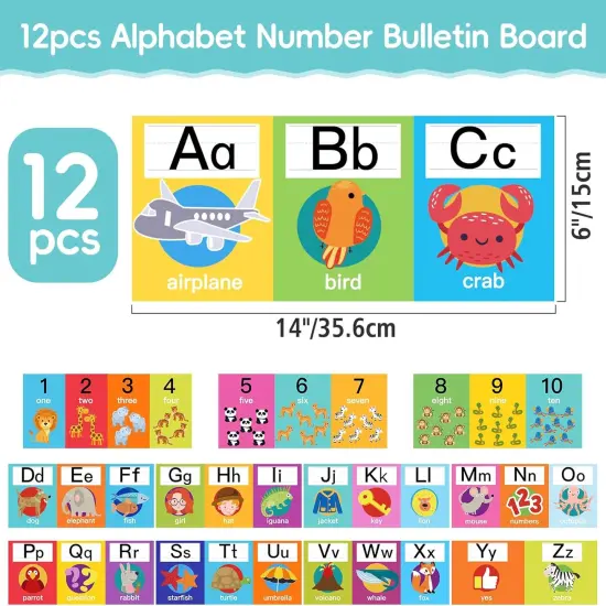 12Pcs Alphabet for Classroom Wall {2}