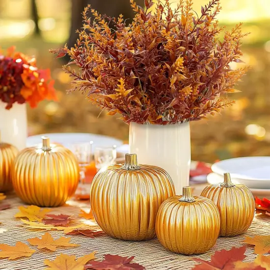 20 Bundles Artificial Fall Flowers for Outdoors Fall Decorations {2}