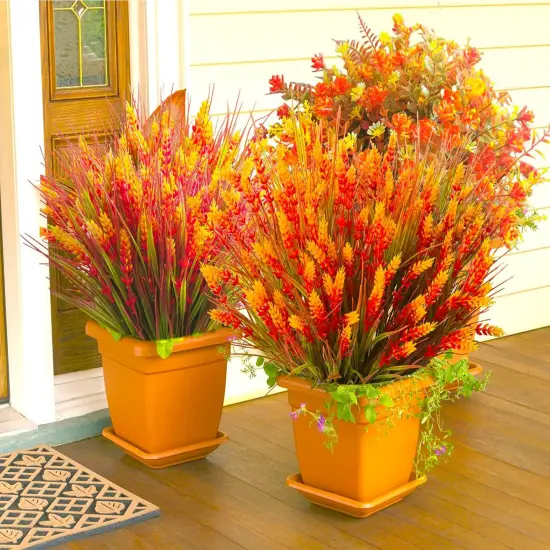 20 Pcs Fake Flowers UV Resistant Outdoor Plants {2}