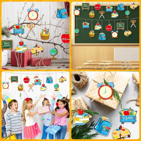 30 Pcs Back to School Wooden Ornaments {4}