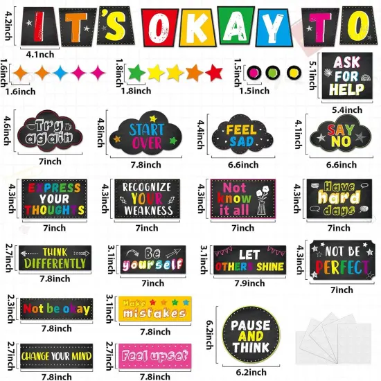 Mental Health Posters Bulletin Board Set - Colorful {2}