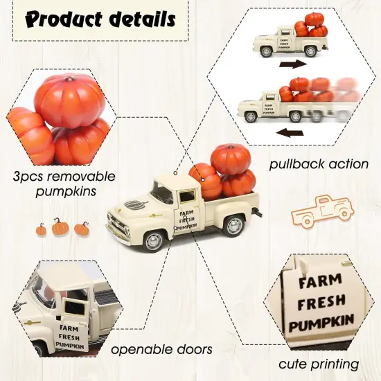 Fall Pumpkin Truck Decor Mini {3}