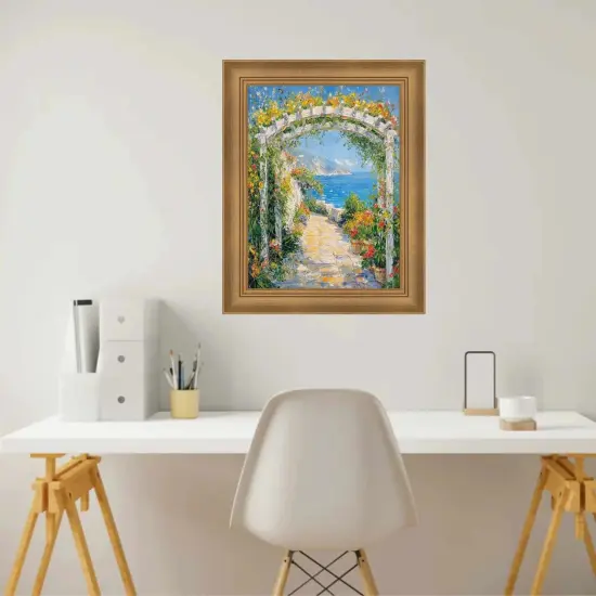 Traditional Aged Gold Scoop Picture Frame 12x16 frame {4}