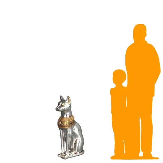 Small Egyptian Bastet Cat Life Size Statue {2}