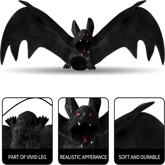 Halloween Hanging Bats 24 Pcs {2}