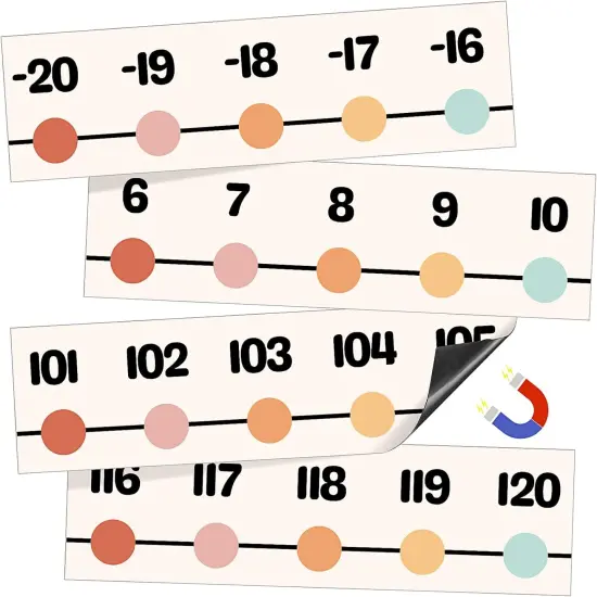 29 Pieces Magnetic Number Line Boho {1}