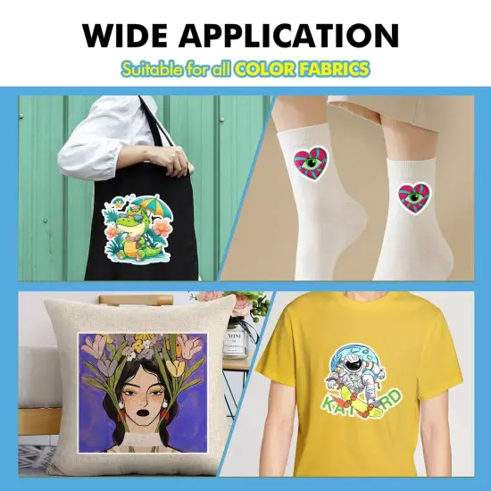 A-SUB Sublimation HTV Matte White Vinyl For Dark Fabric T-Shirts {3}