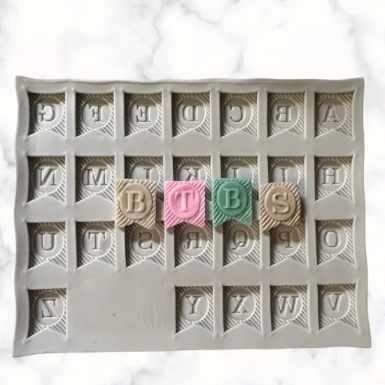 Uppercase Letter Number Silicone Mold {1}