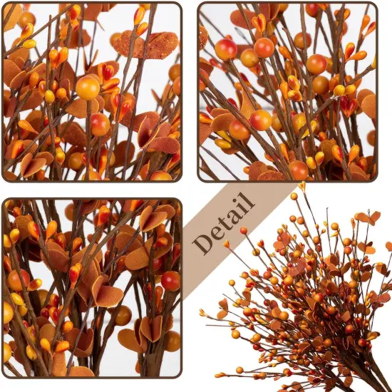 17in/43cm Tall Artificial Fall Berry Picks Autumn {4}