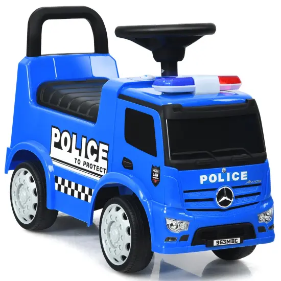 Costway Kids Ride On Push Police Car Licensed Mercedes Benz Push and Ride Racer {1}