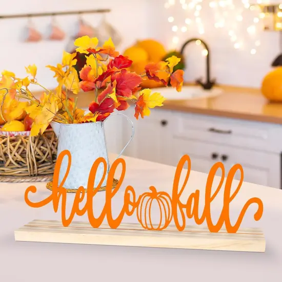 Metal Hello Fall Sign - (Autumn B) {2}