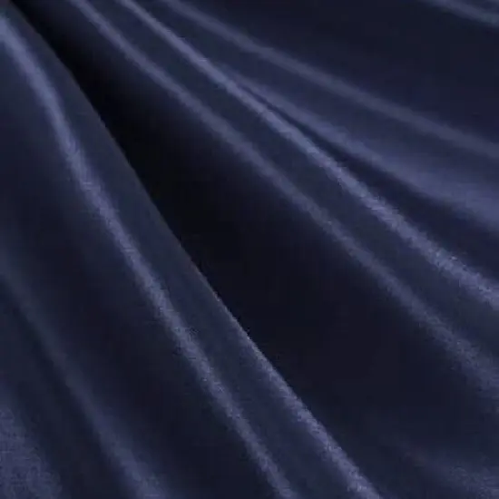 1 Yard Navy Stretch Charmeuse Satin Fabric 60&rdquo; Wide, 95% Polyester 5% Spandex {1}