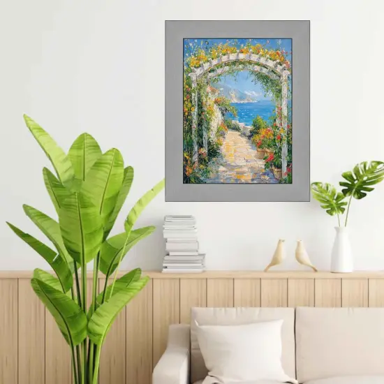 Stain Steel Flat With Black Lip Picture Frame 11x15 frame {2}