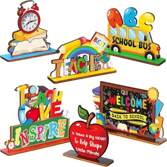 6 Pcs Back to School Table Decorations {1}