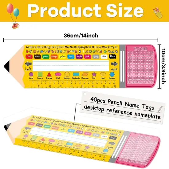 40Pcs Pencil Name Tags Desktop Reference Name Plates {2}