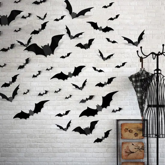 100 Pcs Bats Halloween Decoration {4}