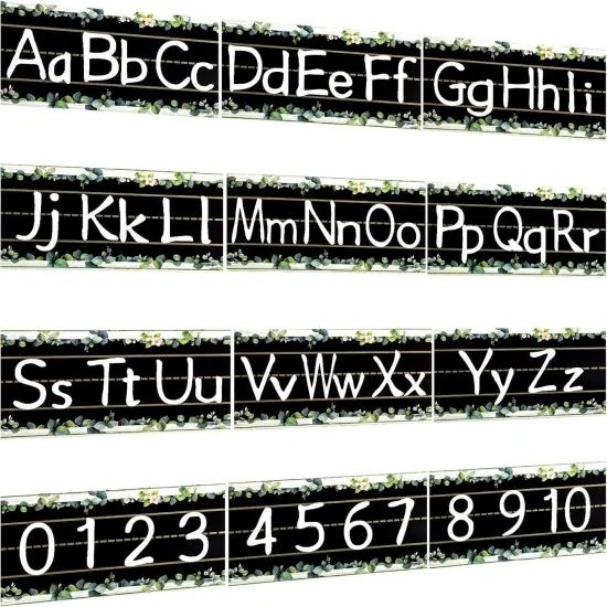 12Pcs Alphabet Bulletin Board Strips Set {1}