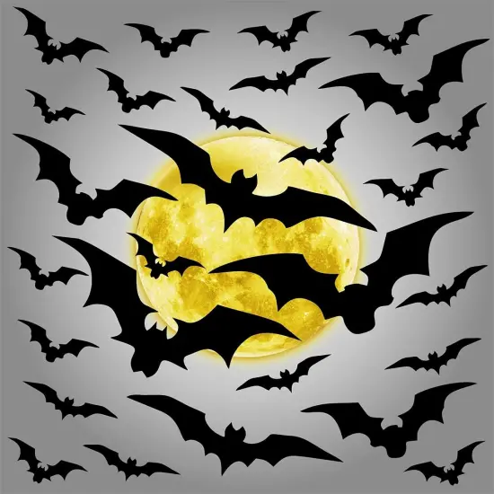 Halloween Bat Wall Stickers Vinyl {5}