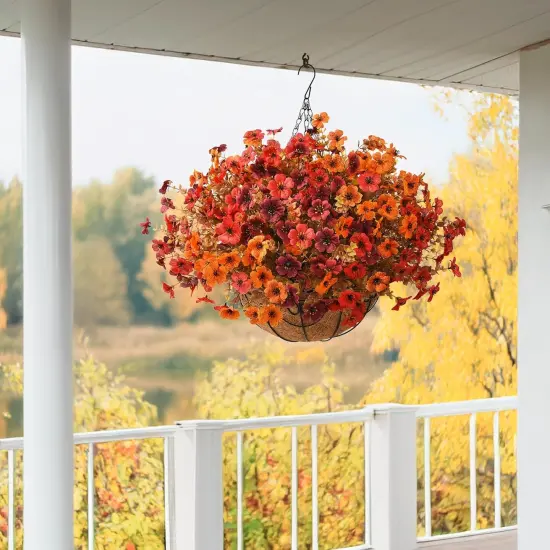 Artificial Fall Hanging Plants (Orange Brown Red) {3}