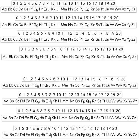 Removable Stickers - Alphabet Letters Desk Strips & Numbers Desk Strips (8 Pack) {1}