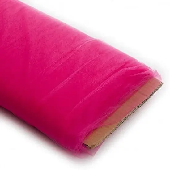 50 Yard Soft Tulle Fabric Bolt For Wedding Decor Party 108 inch Width Fuchsia {1}