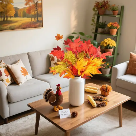 6 Pcs Fall Maple Branches {2}