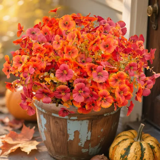 8 Bundles Artificial Fall Flowers {4}
