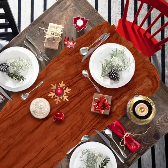 12 Pack Cheesecloth Table Runner - (Terracotta) {3}
