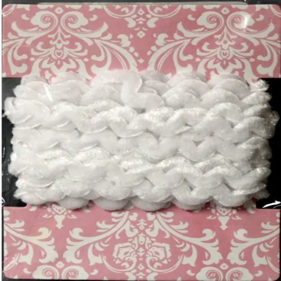 Michaels White Crushed Velvet Blushing Blooms Zig Zag Trim {1}