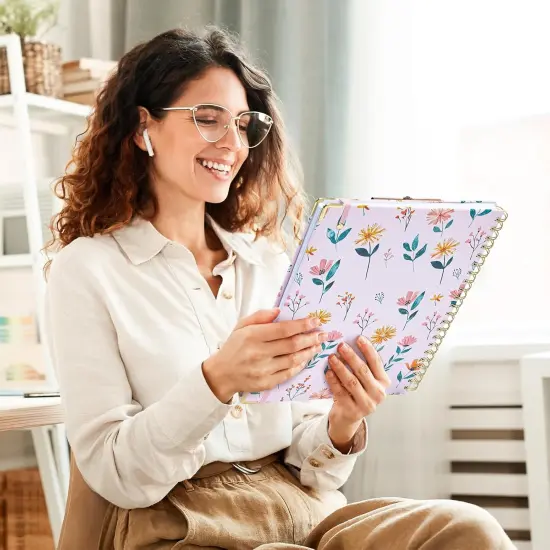 Undated Spiral Bound Teacher Planner 2025 - Pink Flower {2}