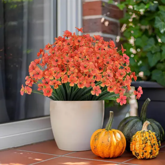 24 Bundles Artificial Fall Flowers Outdoor {5}