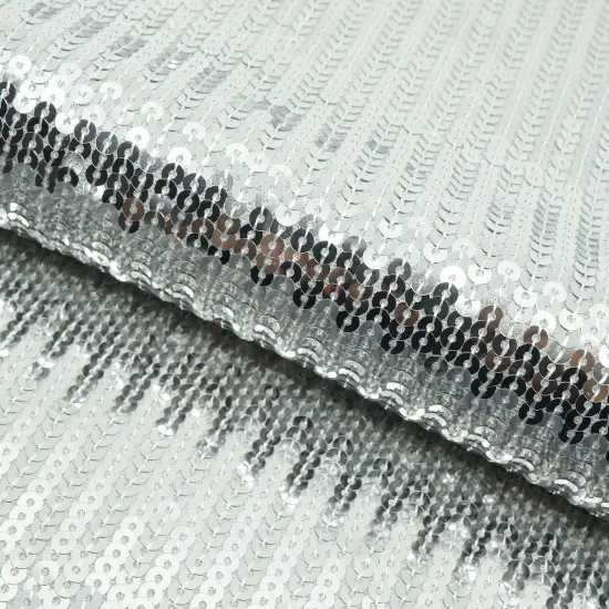 1 Yard Flounce Fringe Stretch Mesh Sequin Fabric 36" x 54/55" Length by Width Gold {2}